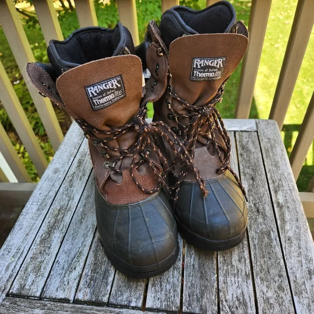 Ranger Thermolite Men's Size 8 Winter Duck Boots Heavy Insulated